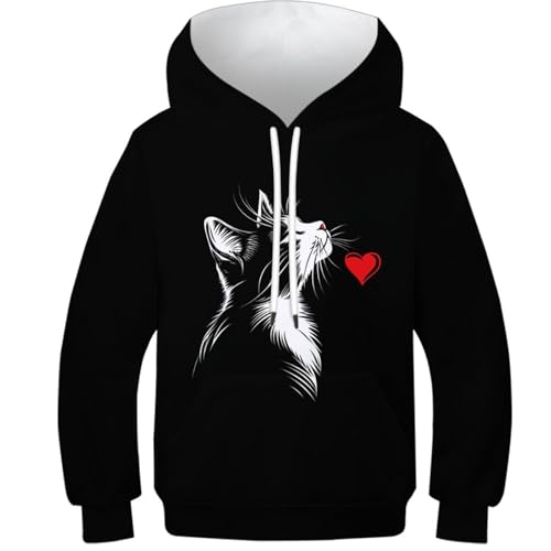 Hoodie drôle pullover chaton : finis les pulls froids sans poche pour enfants