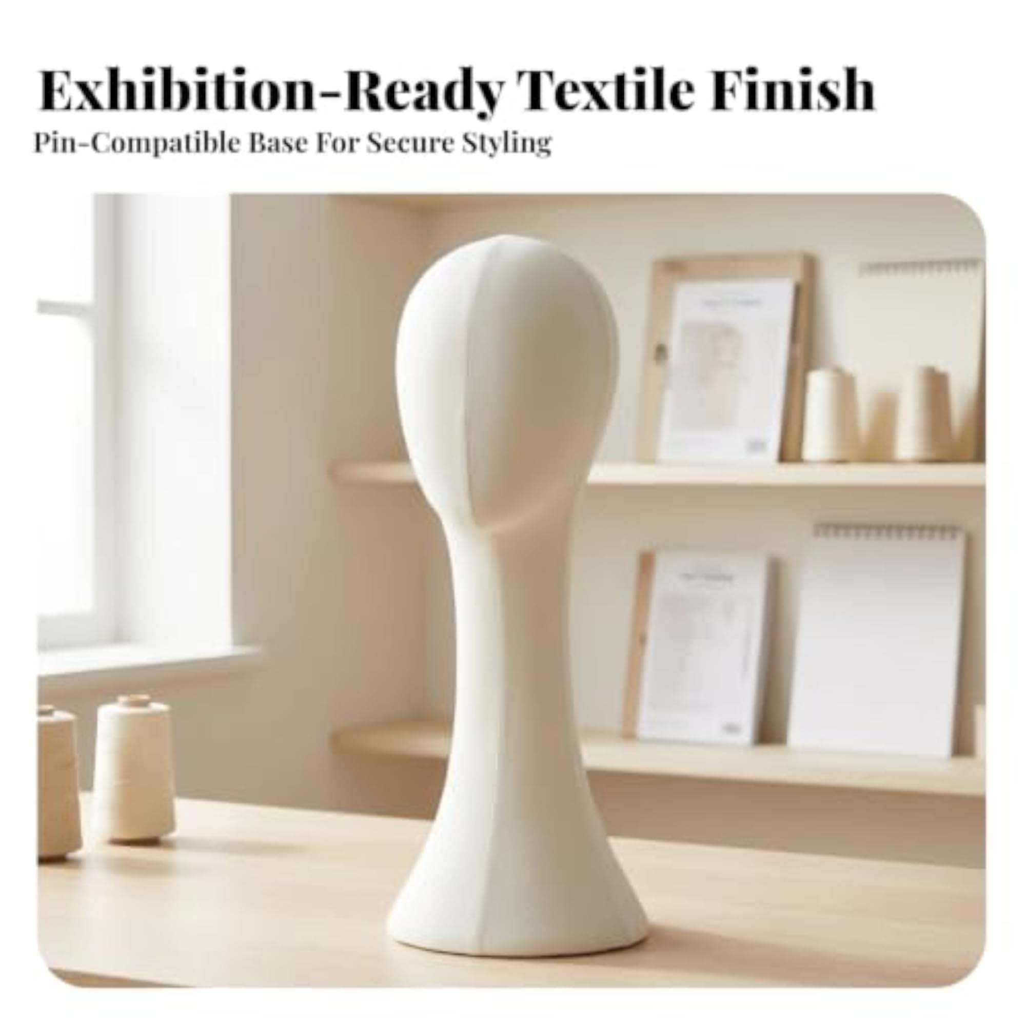 Pin-Friendly Foam Mannequin Head for Hair Styling