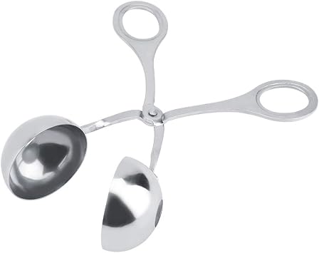 Stainless Steel Meatball Maker Clip Non Sticky Rice Balls Maker with an Anti-Slip Handle Meat Baller Maker for Small Balls Kitchen ToolL