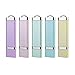 KOOTION 5 Pack 4GB Enamel USB 2.0 Flash Drive Thumb Drives Memory Stick - 5 Colors (Blue, Green, Pink, Purple, Yellow,)