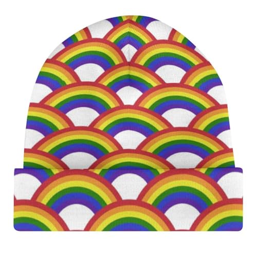 LGBTQ Pride Mouth Rainbow Gay Kids Beanie Hat for for Girls Boys Children Cap Winter Knitted Chemo Cancer Headwear Accessories Gifts Decoration4
