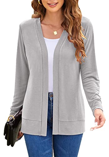 Image of Hount Womens Long Sleeve Open Front Knit Cardigans Casual Comfy Lightweight Cardigan Sweater