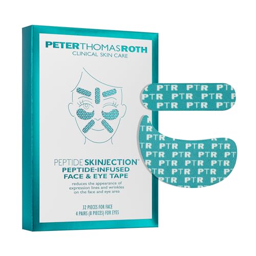 Peter Thomas Roth | Peptide Skinjection Peptide-Infused Face & Eye Tape | Face Tape For Wrinkles and Aging Skin | Peptide Face Tape