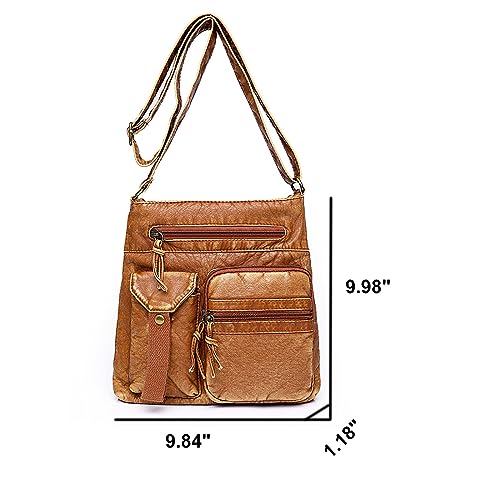 Punk Women's Leather Bucket Shoulder Bag Purse, Adjustable Strap Crossbody Bag2