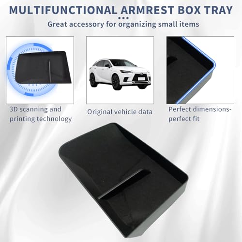 Maremlyn Compatible with 2023 Lexus RX Center Console Organizer,Silicone Hidden Storage Tray Behind Screen for Lexus RX 350 RX 350h RX 450h+ RX 500h Dash Tray Dashboard Organizer by Maremlyn - Used condition - Image 3