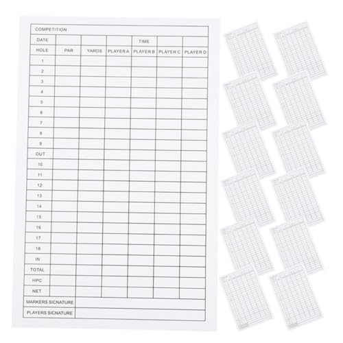 KICHOUSE Golf Score Counter 18pcs Scorecards Lightweight and Portable for On-The- Keeping