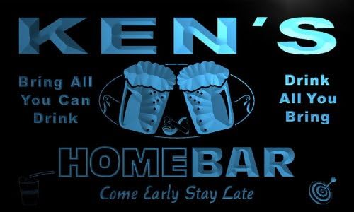 ADVPRO p267-b Ken's Home Bar Beer Family Last Name Neon Light Sign