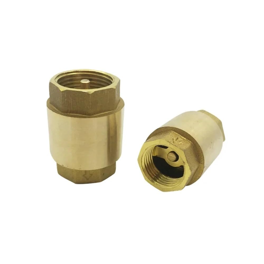 1/2" 3/4" 1-1/2" Female Thread NPT Brass Thread In-Line Spring Check Valve One-Way Anti Backflow Valve Water Control Float Valve(1-1/2")