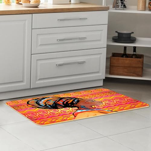 Tapete de cocina de 2 piezas tribal para pasillo y cuarto de lavado 7
