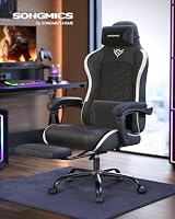 SONGMICS Gaming-Stuhl, Bürostuhl, Sitzkissen mit Federn, 150 KG Belastbar – Ansicht 2