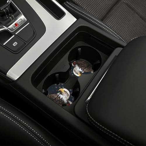 Portavasos para coche 2 piezas, negro, goma antideslizante miniatura 6