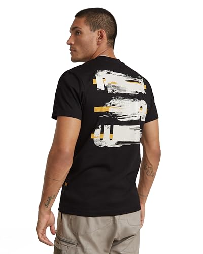 G-Star Para Hombre Camiseta Raw Painted Back Graphic, Negro Dk Black D24684-C336-6484 , S G-Star Para Hombre Camiseta Raw Painted Back Graphic, Negro Dk Black D24684-C336-6484 , S