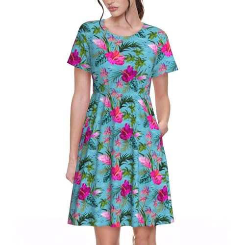 Robe d'été décontractée à manches courtes pour rester au frais