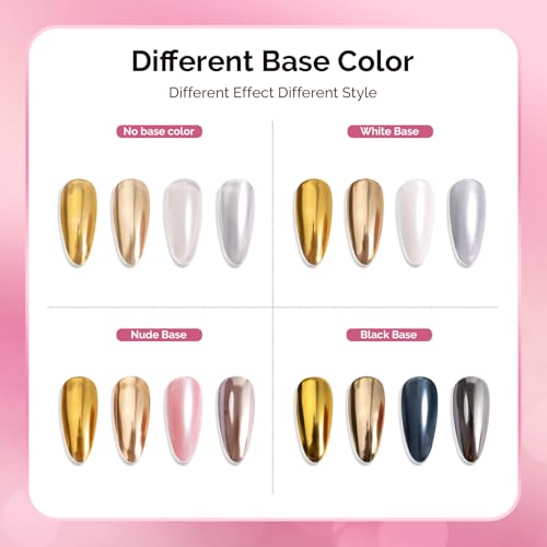 Set de 3 brochas para uñas de acrílico y 4 polvos para uñas miniatura 5