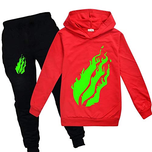 yumoshiLong sleeve T Shirt for Children Big Boys Girl FGTEEV Colour 3d Printed Preston Playz Tops Kids Grinch Clothes Pants,A46,160cm