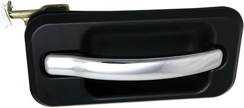 KarParts360 Manija de puerta exterior para Hummer H2 2003 04 05 06 07 08 2009 Bisel negro del lado del pasajero delantero con palanca cromada