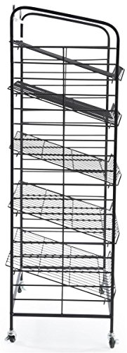 Displays2Go Baker's Rack With Five Adjustable Shelves, 29 X 51 Inch, Steel, Black #TOP3