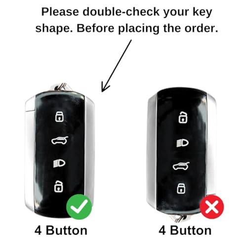 Image of KEYCEPT Metal Alloy Key Cover Compatible for Tata Curvv, Curvv EV Smart Key with Keychain (Dual Black & Tan).