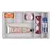 mDesign Adjustable/Expandable Plastic Drawer Organizer Tray for Bathroom Vanity, Countertop for Toothbrush, Toothpaste, First Aid, Ointment, Adhesive Bandages, Makeup - 7 Compartments - Light Gray