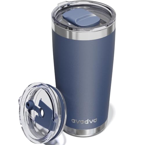 avodvo 20oz Tumbler with 2 Lids and Straw, Stainless Steel Travel Mug - image 1