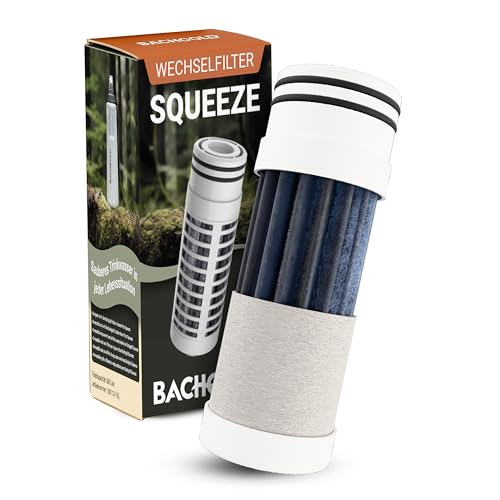 Bachgold® Filtro de Recambio para Botella con Filtro Squeeze – Filtro Agua Supervivencia | Filtra Virus, Bacterias y Microplásticos | Repuesto Original