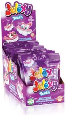 Jelaxy Gummy Candy, No Artificial Colors, Beef Gelatine, 80 g (Teeth, 12 Pack)
