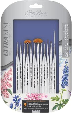 Silver Brush Limited, Ultra Mini, Detail Paintbrushes Set - 12 Piece Set