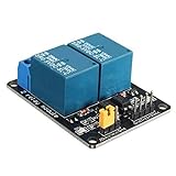 Voltaje de entrada: 0 ~ 5V Duradero Junta de Control del Módulo de relé de 5V 2 canales con la protección del acoplador óptico for A-r-d-u-i-n-o - productos que funcionan con placas A-r-d-u-i-n-o oficiales 5pcs Fácil de montar