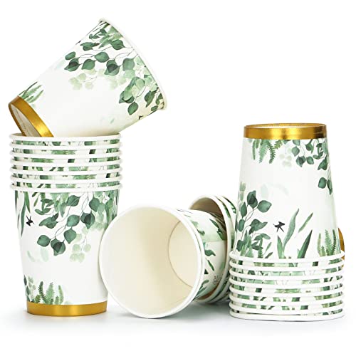 Gudvilla Sage Green Paper Plates, Sage Green Plates And Napkins Party Supplies 200 Pcs, Greenery Bridal Shower Plates, Eucalyptus Baby Shower Decorations And Sage Green Birthday Decorations Serves 50 #TOP3