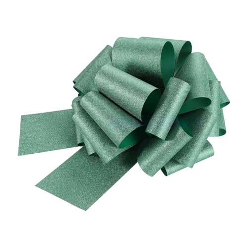 Lazos grandes de 12 pulgadas verdes para adornar cajas vacías y cestas de regalos sin gracia