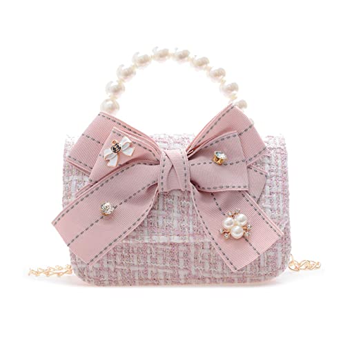 Balakaka Bolsa Bandolera para Niña Con Lazos y Perlas, Lentejuelas Bolso Crossbody Lindo Correa de Hombro Ajustable, Princesa Bolsos de Moda de Día o de Viaje Regalo de Cumpleaños Balakaka Bolsa Bandolera para Niña Con Lazos y Perlas, Lentejuelas Bolso Crossbody Lindo Correa de Hombro Ajustable, Princesa Bolsos de Moda de Día o de Viaje Regalo de Cumpleaños