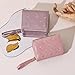 Denovin Wallet Women, Cute Pink Ladies Wallet, Love Heart Trifold Wallets Woman Business Credit Card Holder with Zipper Purse for ID Cards Cash Coin Key (Pink)
