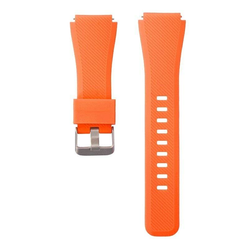 Compatible For Garmin Approach S40/Forerunner 245/F55/645 /Vivomove HR/Luxe/Style/Venu/Venu SQ/Vivoactive 3/Music/Strap Silicone Fitness Wrist Smart Watch Band (Orange)