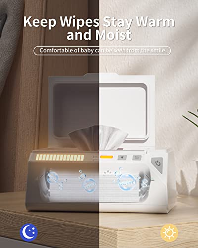Wipe Warmer Grownsy Baby Wipes Warmer For Babies For Home And Travel Innovative Surround-Heating Baby Wet Wipes Dispenser With Vehicle Adapter,Diaper Wipe Warmer With Nightlight And Large Capacity #TOP4