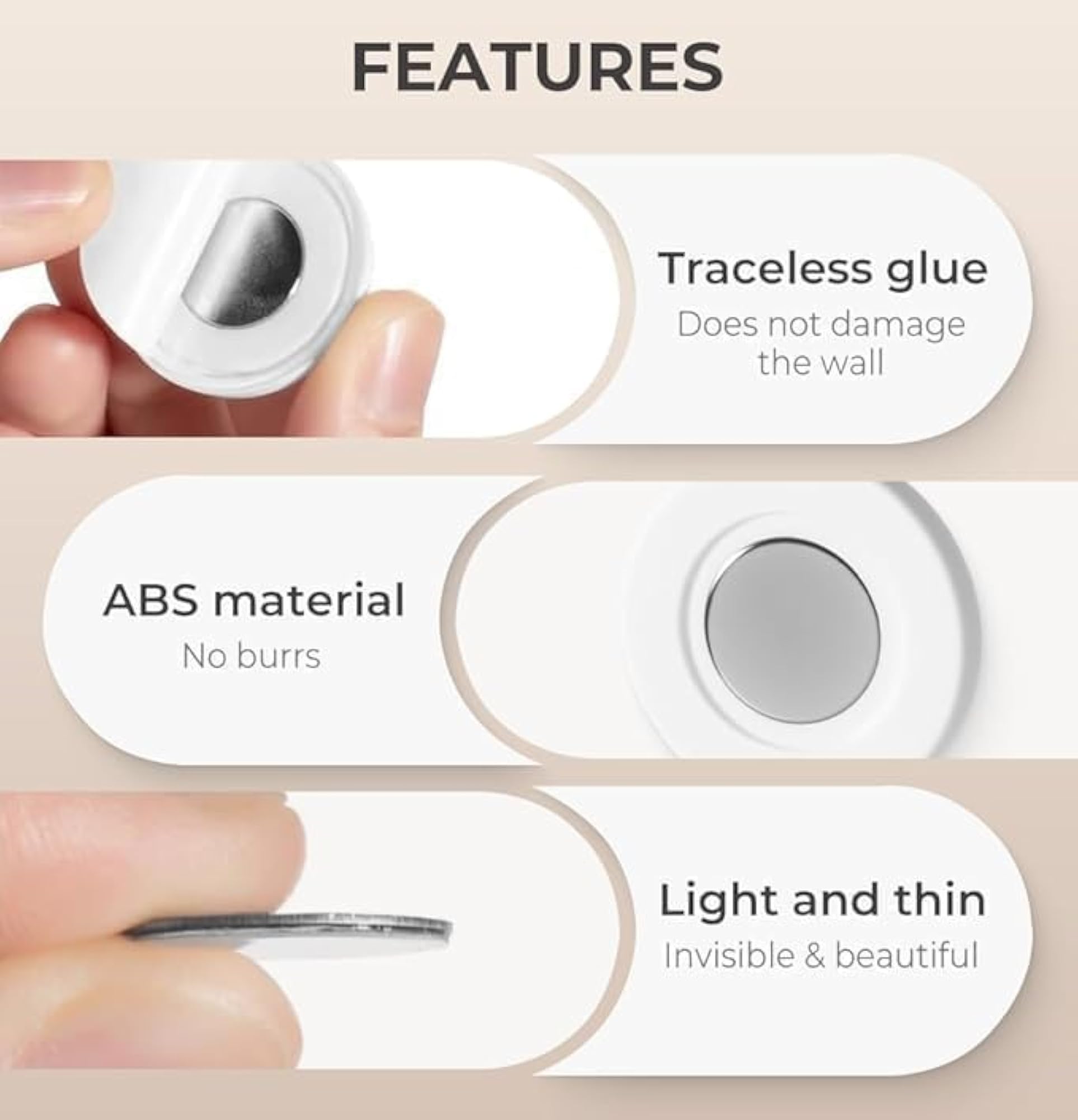 Magnetic Remote Control Holder Wall Mount, Set of 5