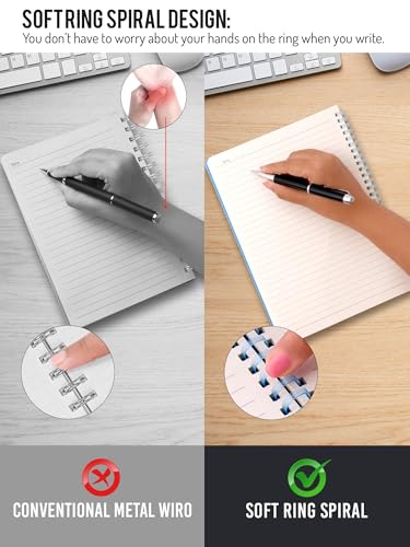 Image of DOODLE B5 Soft Ring Spiral Notebook | 160 Pages, 80 GSM Paper | College & Office Notebook for Writing, Journaling, Planning & Notes