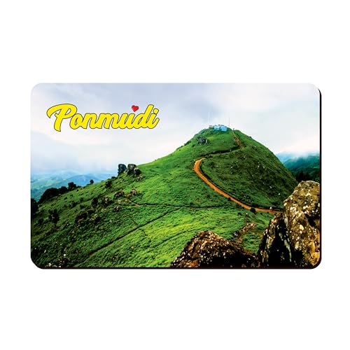 Image of Elegant Fridge Magnet with Themes |Rectangular Size Refrigerator Magnet with Magnetic Rubber Back | Pack of 1, 8.6cm X 5.4cm (Ponmudi)