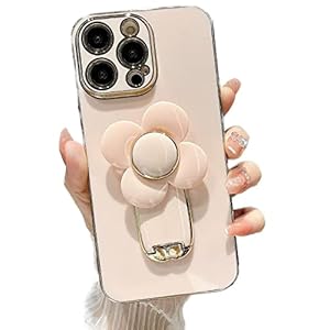 Rnrieyta Miagon Rotierend Windmühle Ständer Hülle für iPhone 11 Pro Max,Cute Mädchen Dünn Galvanisierte Schutzhülle Weiches Case Bumper mit Pinwheel Blume Halter Kickständer