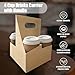 50 Pcs Coffee Drink Carrier with Handle( 4 Cups),Assemblable Drink Holder with Handle,Disposable Cup Holders for Drinks, Great for All Your Drink and Food Delivery,Coffee Carrier