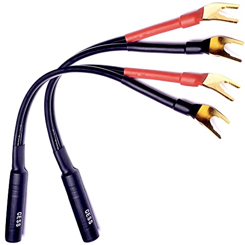 Cncess Cess-002L Barrier Spade Fork To 1/4 Inch Ts Speaker Cable Adapter (Large Spade) #TOP1