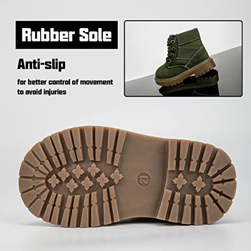 Kidsun Toddler Boys Girls Boots Kids Work Boots Winter Snow Boots Lace Up Hiking Outdoor Boots (Toddler/Little Kid) #TOP4