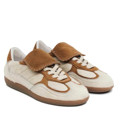 Women’s Retro Suede Sneakers Lace-Up Fashion Casual Sneakers Comfortable Walking Shoes for Everyday Wear