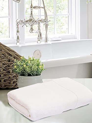 Image of Bombay Dyeing Super Ultrx Zero Twist Plain Dyed 650 GSM Cotton Bath Towel - Ultrx (White)