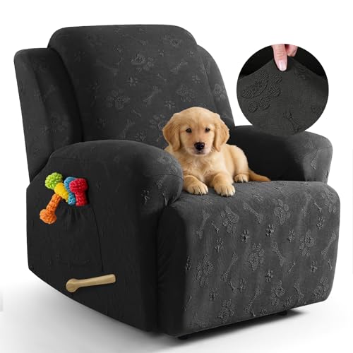Ruaozz Recliner Chair Covers, 4 Pieces Recliner Co...