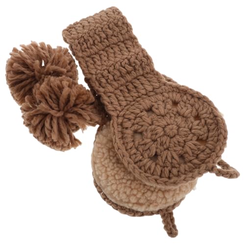 HANABASS Knitted Earmuffs Winter Warm Ear Muffs Pompom Earmuffs for Girls Women Portable Cold Weather Ear Covers