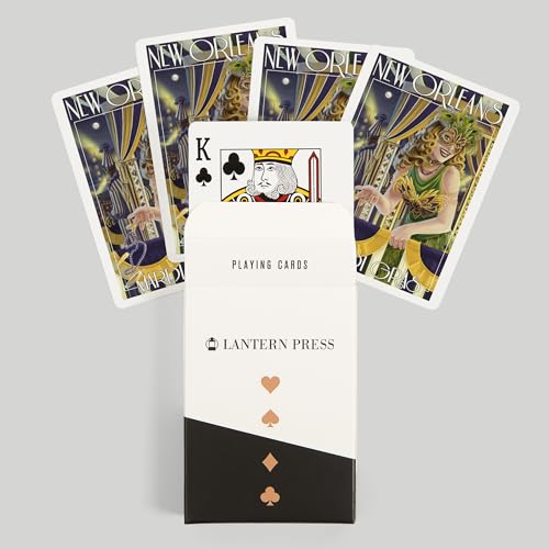 Lantern Press New Orleans Mardi Gras Naipes Poker 52 miniatura 6