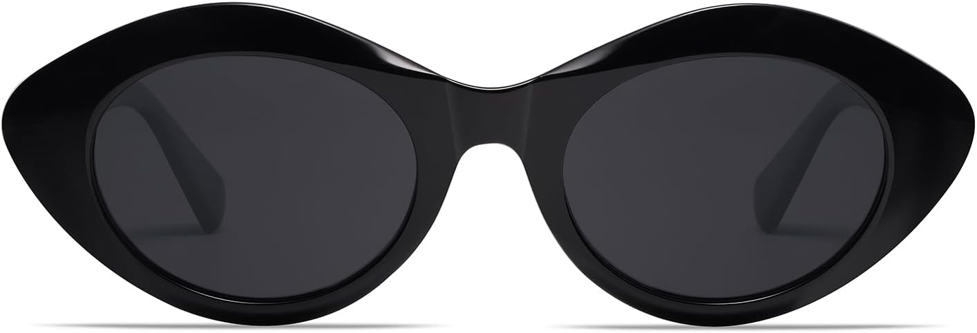 VANLINKER Polarized Trendy Thick Oval Round Sunglasses for Women Retro Shades VL9825 - Image 2