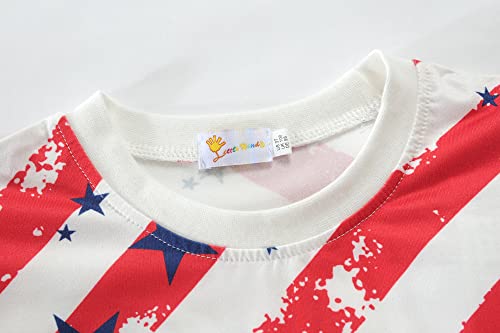 4Th Of July T-Shirts Baby Girls Usa Flag Striped Shirts Toddler Patriotic Tops 3T #TOP2