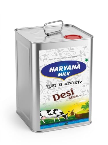 Image of HARYANA MILK 5kgTIN bucket premium cow ghee (5liteR HARYANA MILK bucket can)