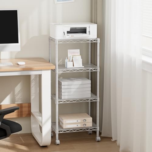 Golpart 4 Tier Adjustable Storage Shelves Metal Utility Shelf Wire Shelving Unit Organizer Rack for Home Kitchen Office Bathroom Pantry Room 12" D x 18" W x 44" H by Golpart - Image 2